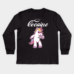 Enjoy Cocaine | Drug Flex Coca | Cocaine cult Kids Long Sleeve T-Shirt